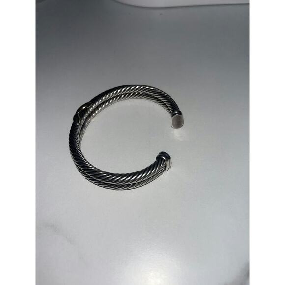 David Yurman Cable X Cuff Bracelet - Sterling Silver & 14K Gold - Picture 3 of 3